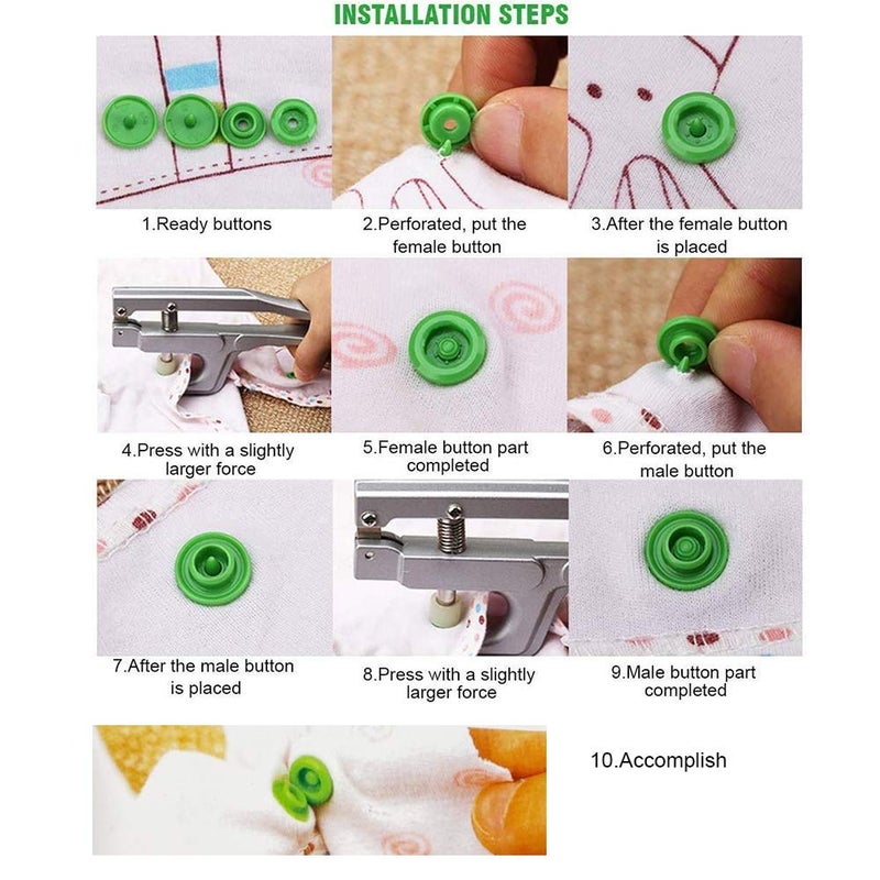 BetterJonny KAM Snaps Buttons and Snap Pliers Set, BetterJonny 420 Sets 14-Colors Starter Fasteners Kit Size 20 T5 KAM Snap Plastic Fasteners Punch Poppers Closures No-Sew Buttons for Crafts Clothing - Image 2